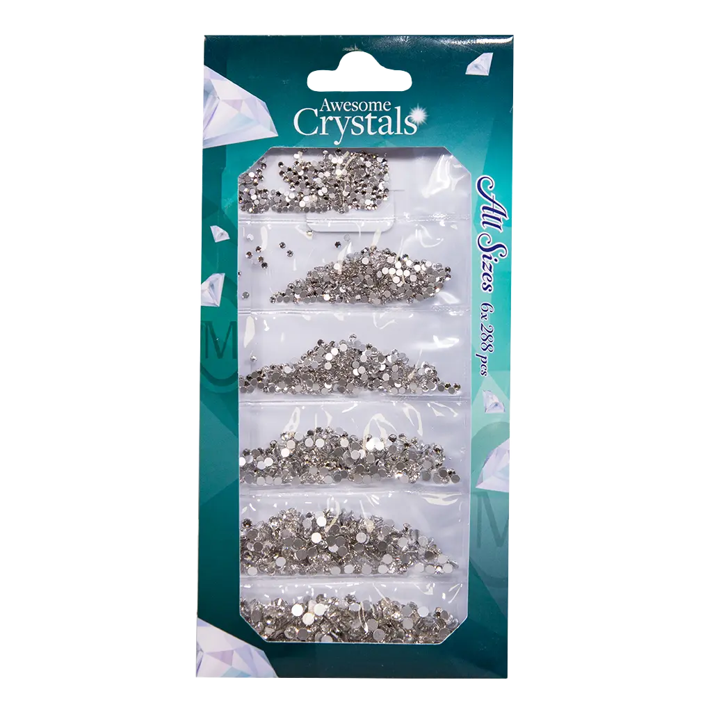 Awesome Crystals By Magnetic Clear 6 sizes x 288pcs