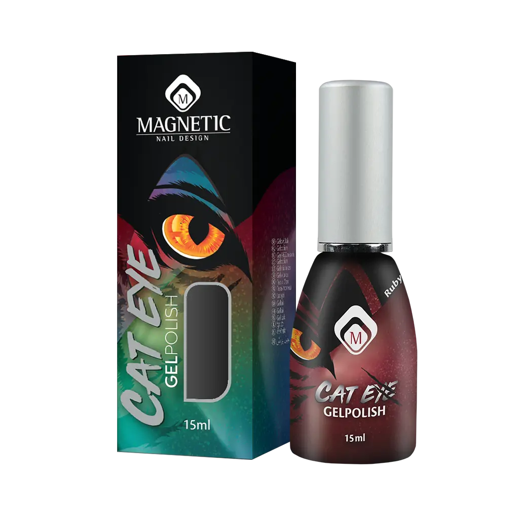 Gelpolish - Cat Eye - Ruby flesje met doosje
