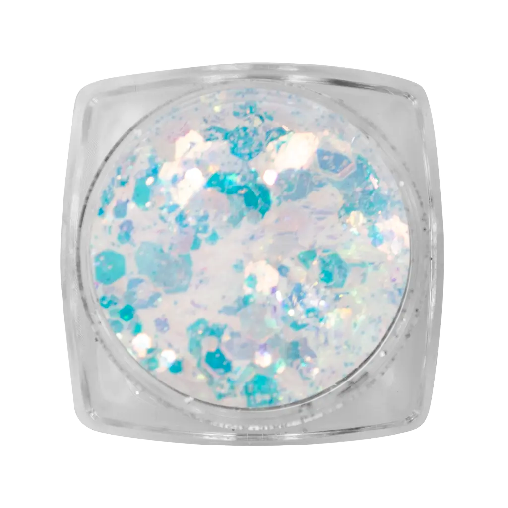 Clear Inlay Green Blue