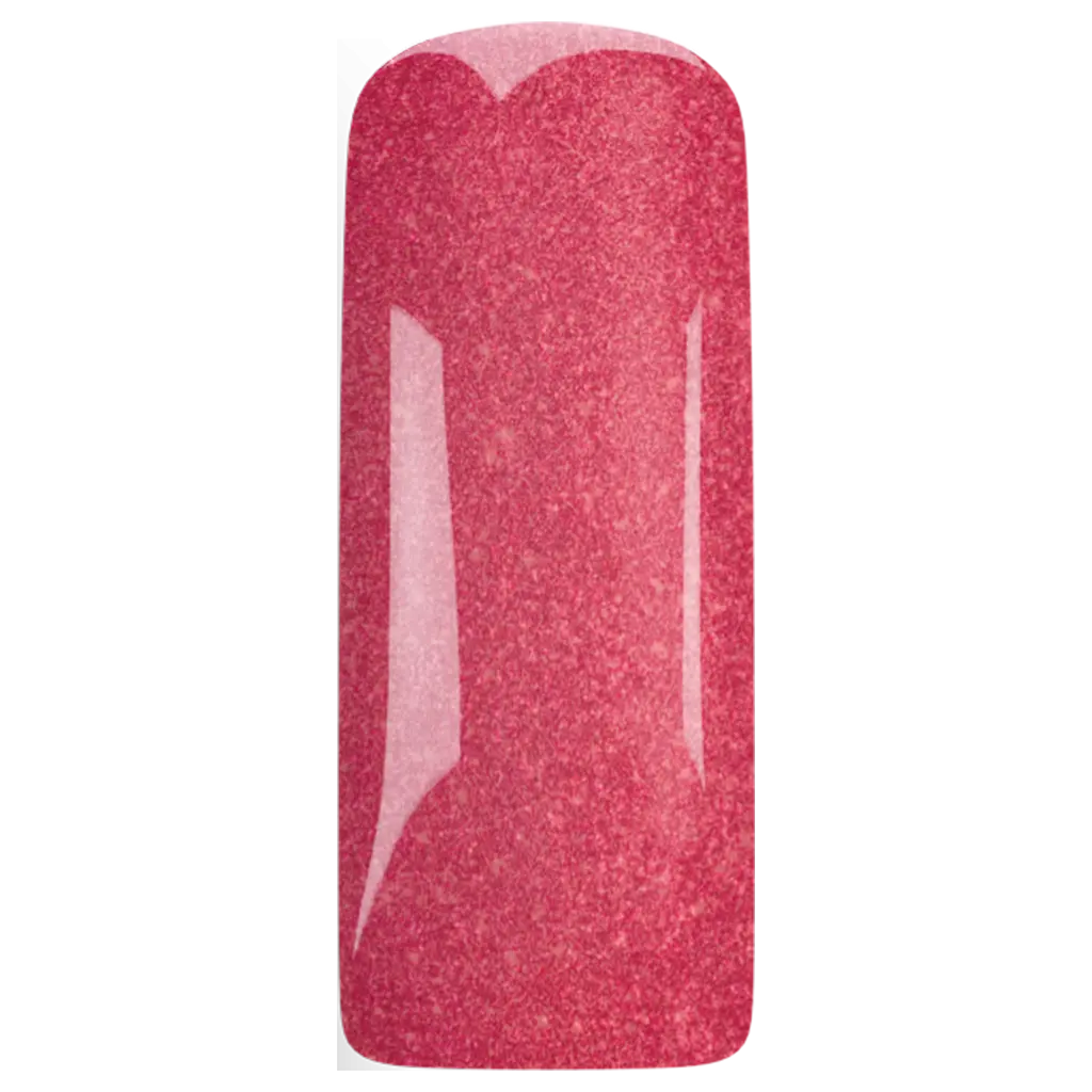 Gelpolish Shocking Pink Glitter kleur op tip