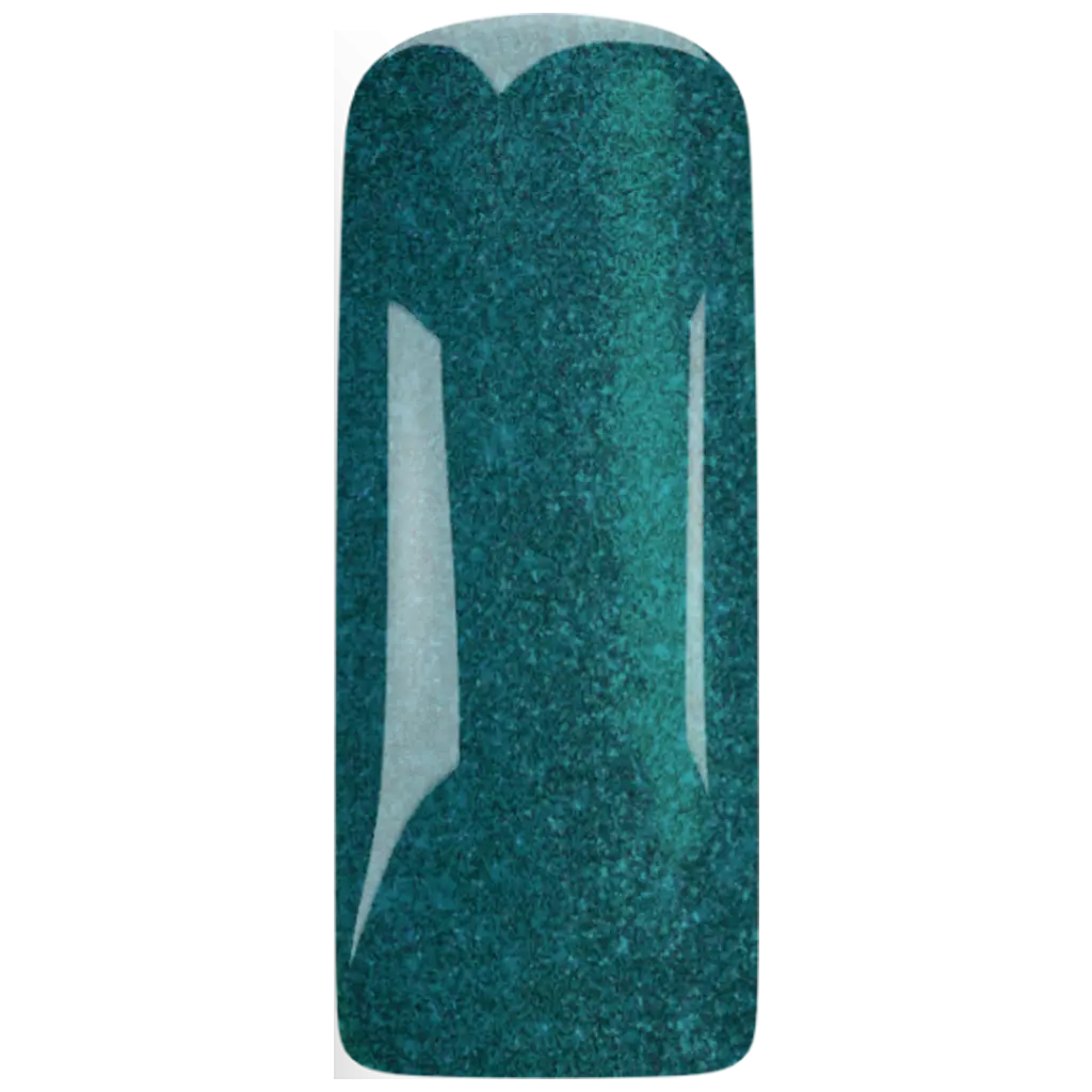 Gelpolish Teal Tease Glitter kleur op tip