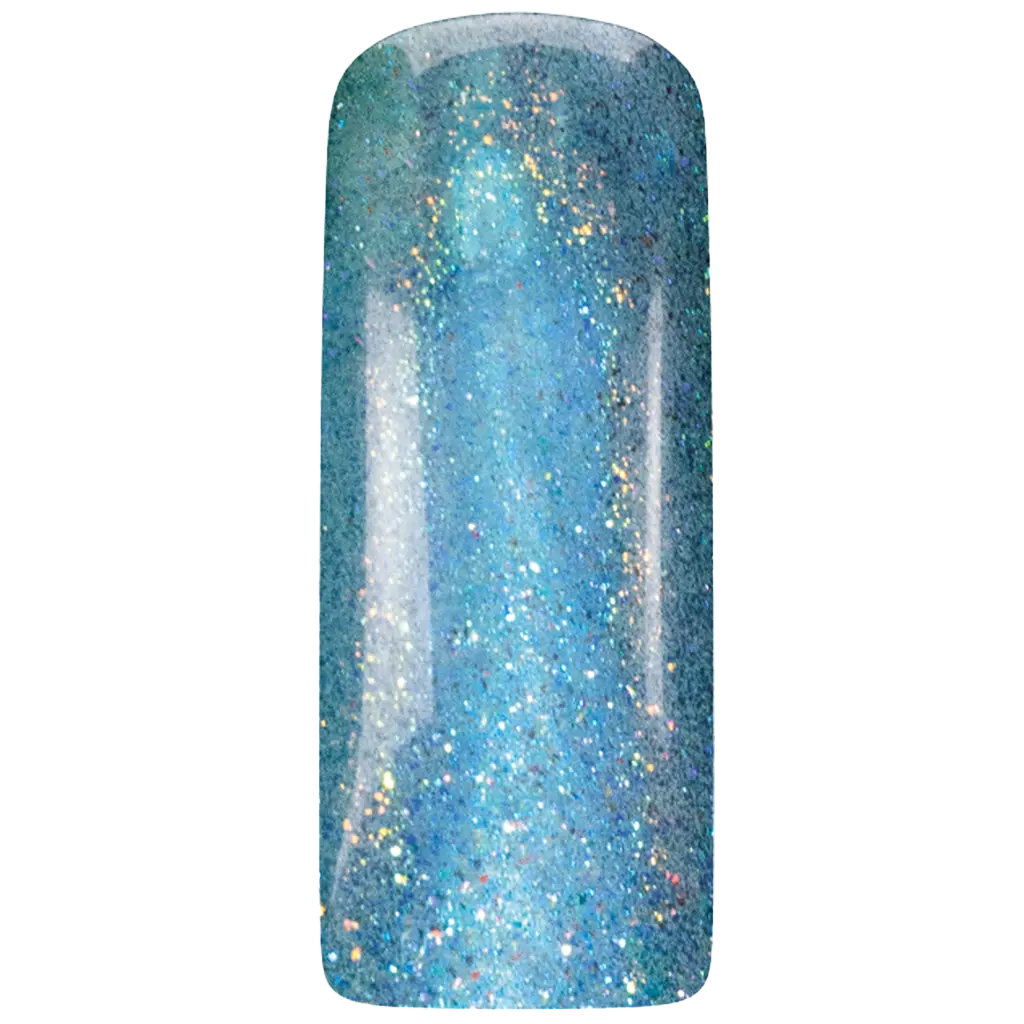 Magnetic Chrome Sparkle Light Blue kleur op tip