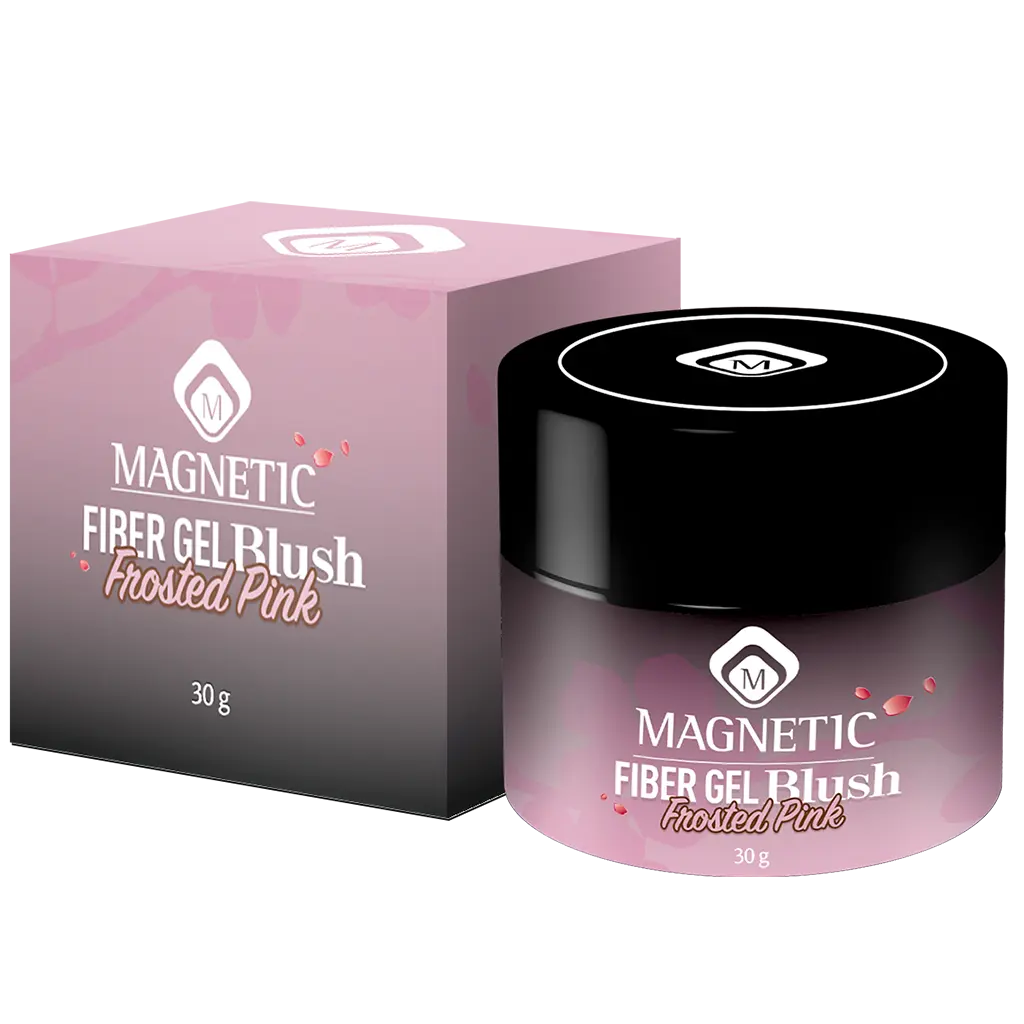 Magnetic Fiber Gel Blush Frosted Pink potje met doosje