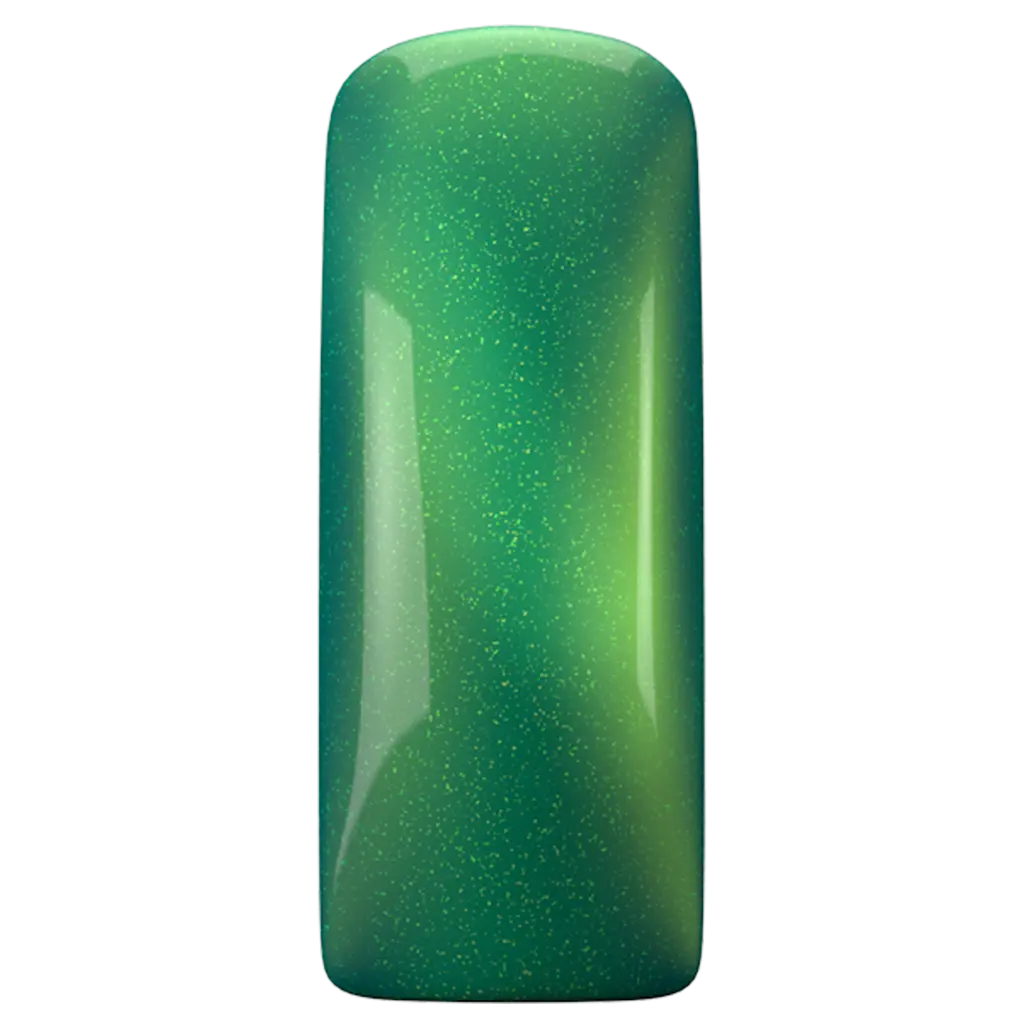 One Coat Color Gel Glittery Green kleur op tip