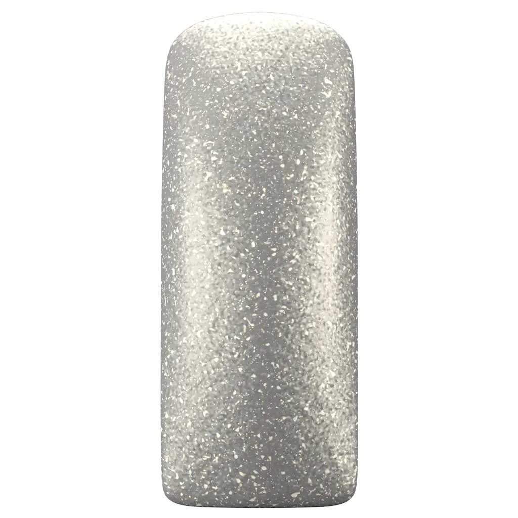 One Coat Color Gel True Silver kleur op tip