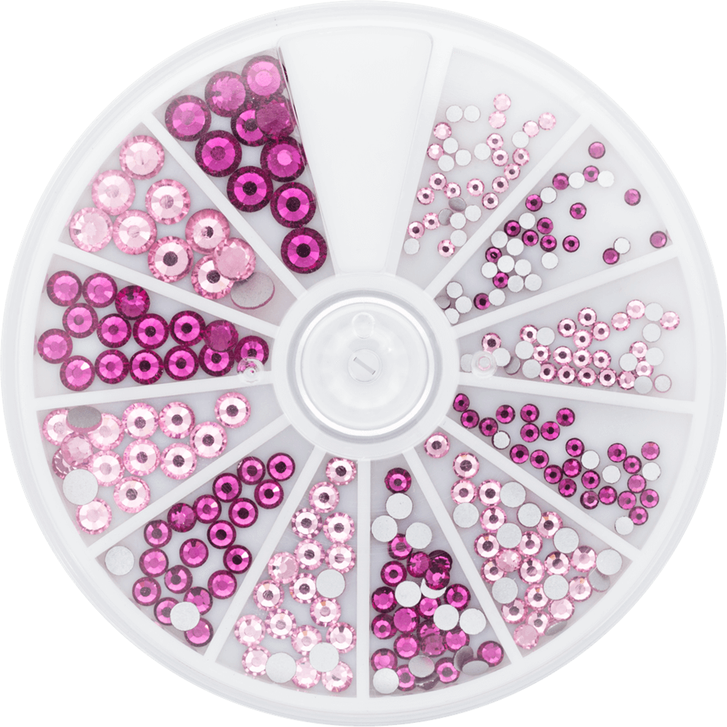 Rhinestone Wheel Roze and Fuchsia - Nailart - Gems