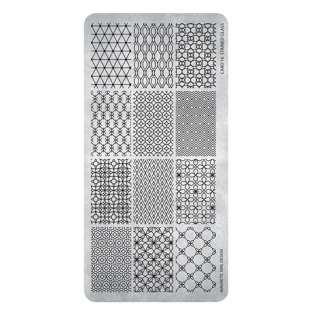 Stamping Plate 16 Stained Glass