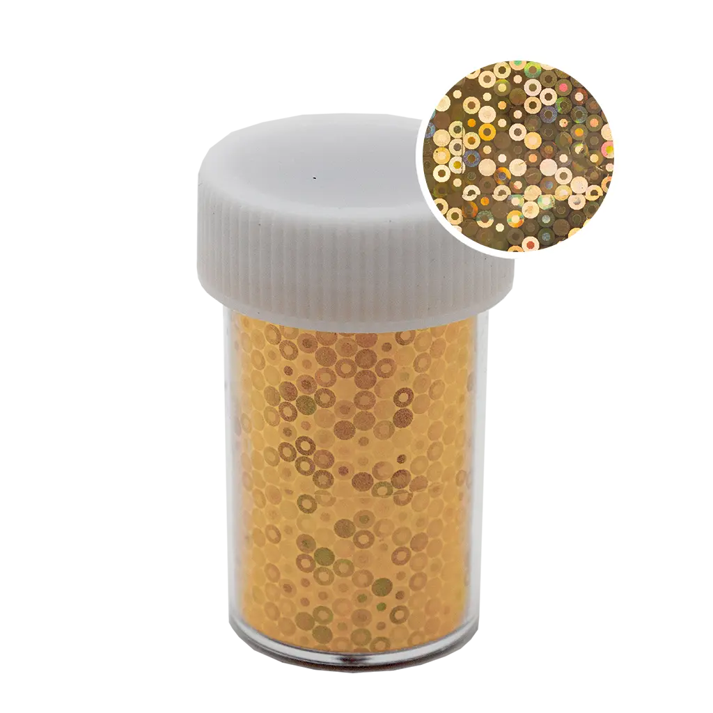 Transfer Foil Roll Holographic Gold Circle