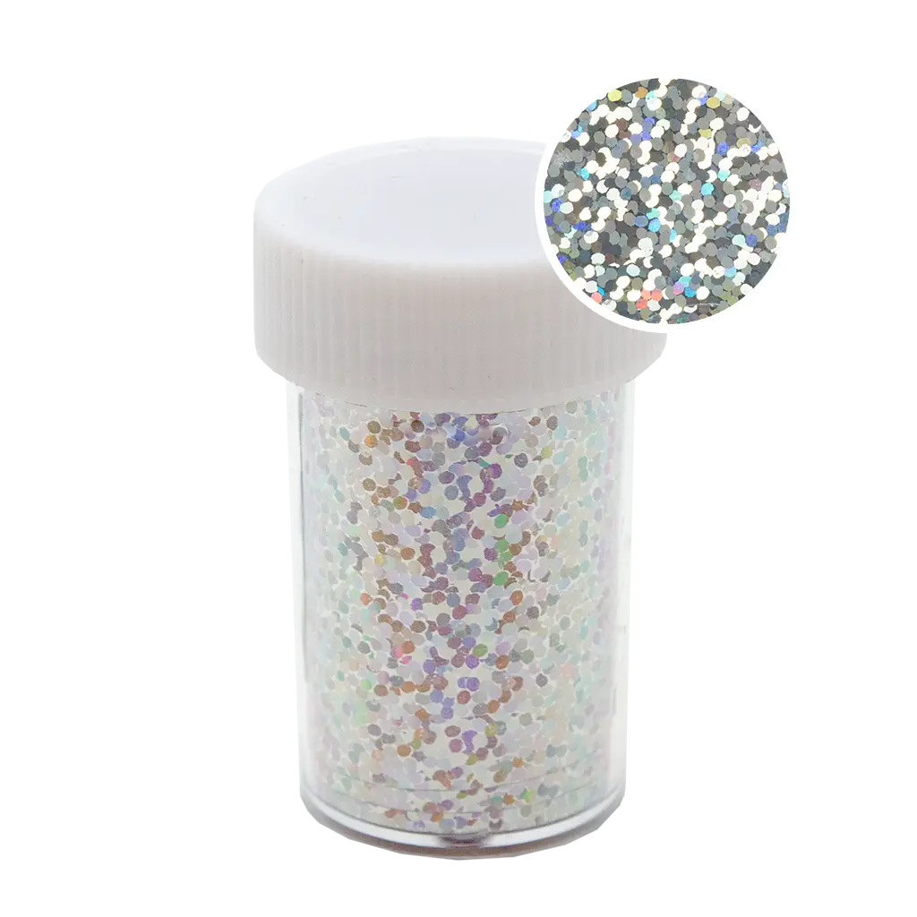 Transfer Foil Roll Holographic Silver Confetti