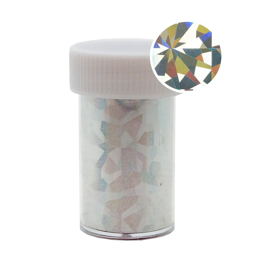 Transfer Foil Roll Holographic Silver Flakes