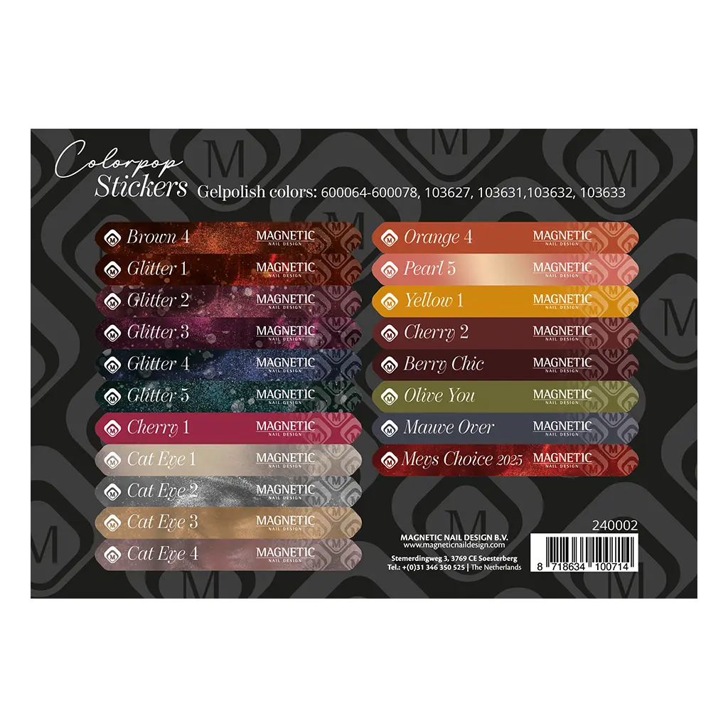 Colorpop Stickervel Gelp 600064 t/m 600078 103627 103631 t/m 103633