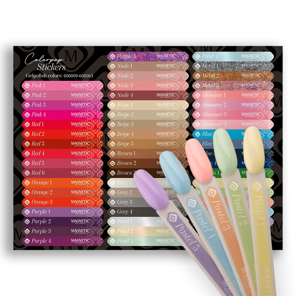 Colorpop Stickervel Gelpolish 600009 t/m 600063 full