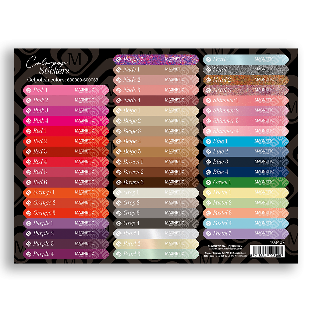 Colorpop Stickervel Gelpolish 600009 t/m 600063