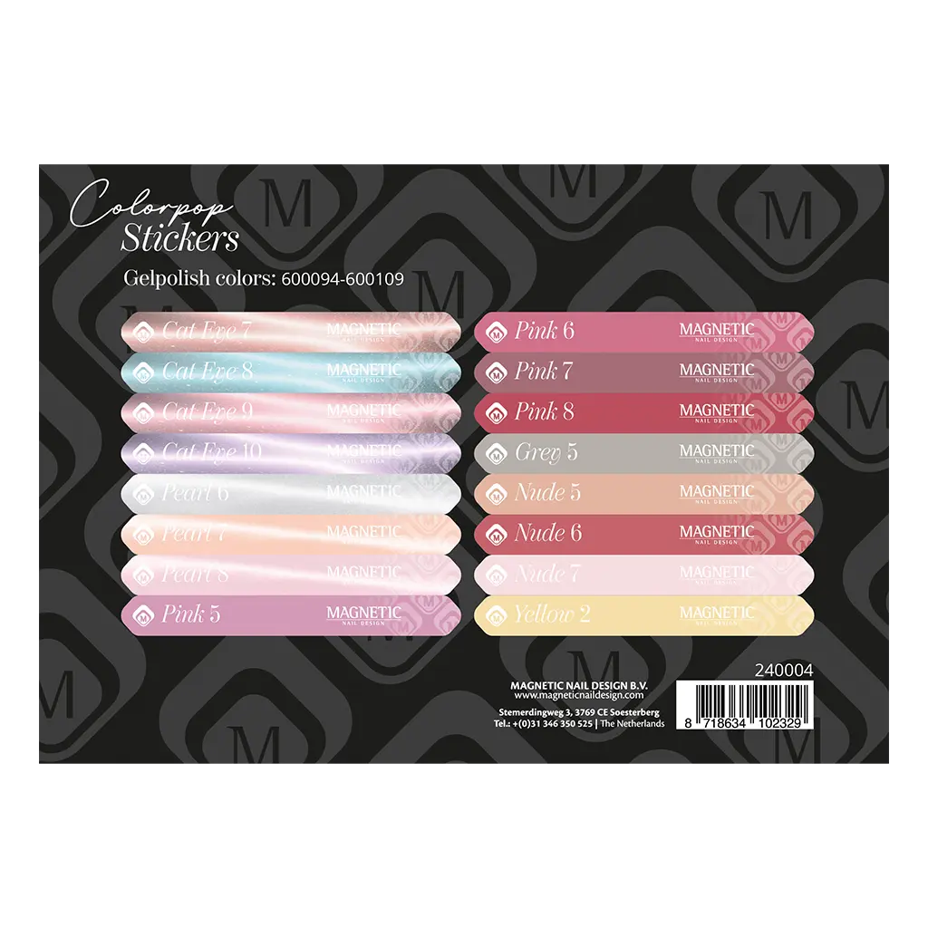Colorpop Stickervel Gelpolish 600094 t/m 600109