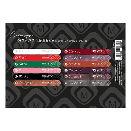 Colorpop Stickervel Gelpolish 600110 en 600125 t/m 600135