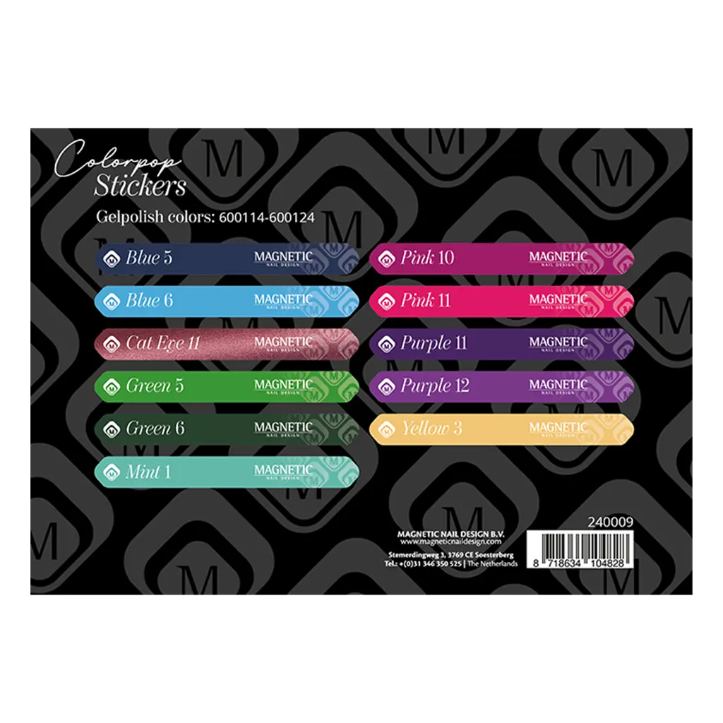 Colorpop Stickervel Gelpolish 600114 t/m 600124