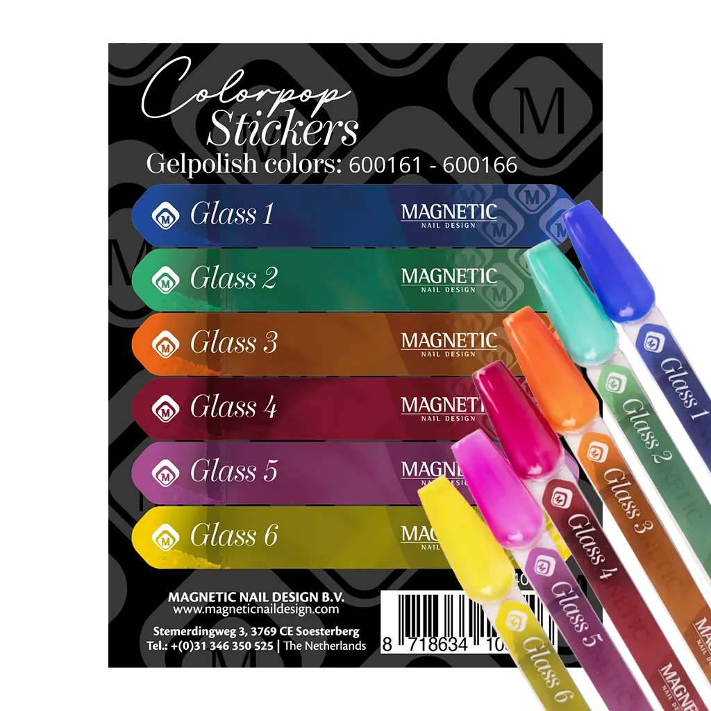 Colorpop Stickervel Glass Gelpolish 600161 t/m 600166