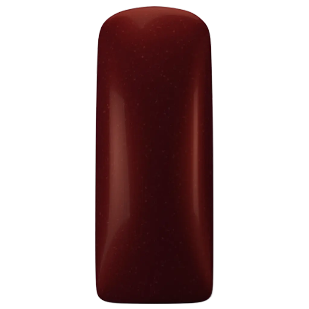 Gelpolish Albina Red kleur op tip