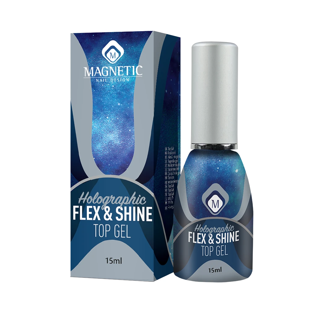 Holographic Flex Shine Topgel 15ml flesje met doosje