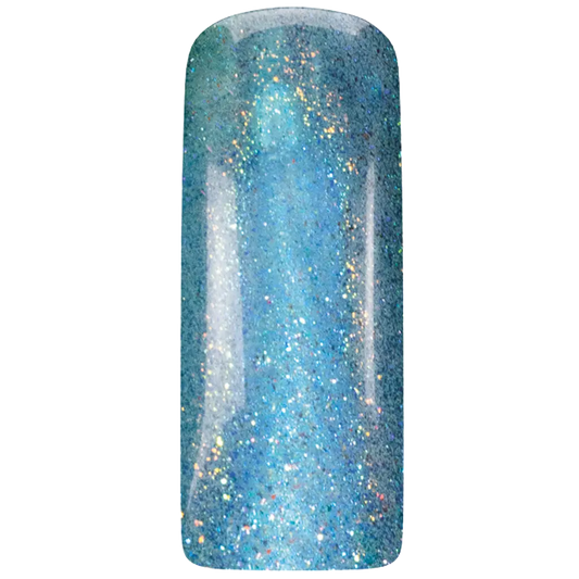 Magnetic Chrome Sparkle Light Blue kleur op tip