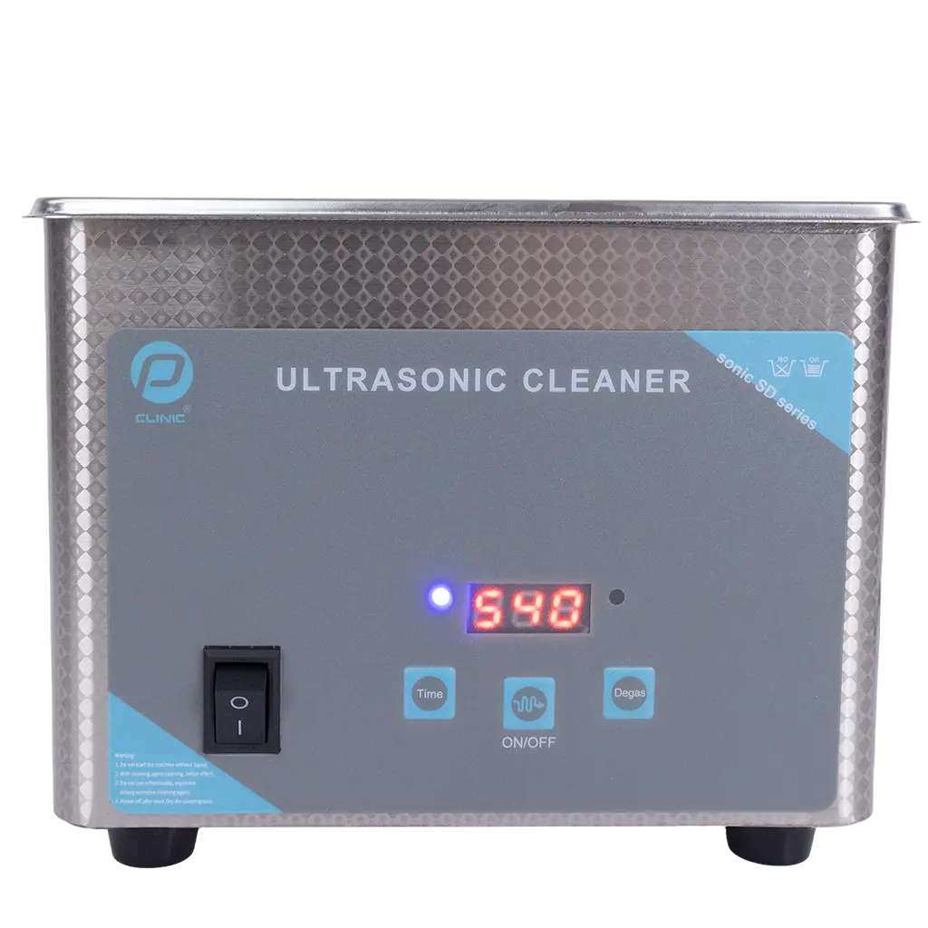P Clinic Blue Line Ultrasoon Reiniger 0,8 LTR aan