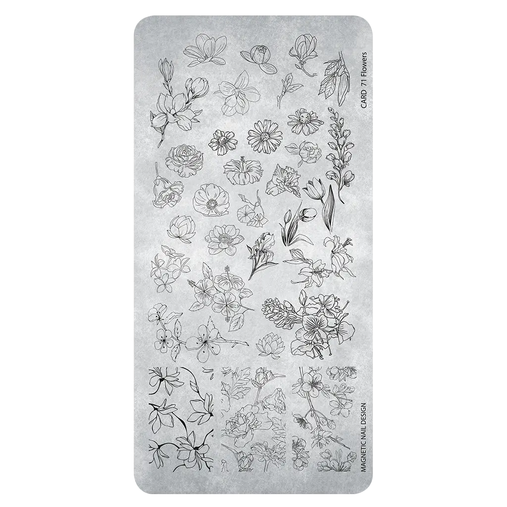 Stampingplate 71 Flowers