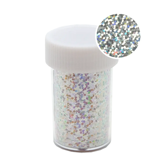 Transfer Foil Roll Holographic Silver Confetti